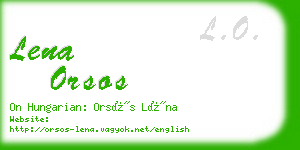 lena orsos business card